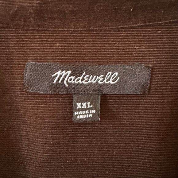 Madewell Corduroy Long-Sleeve Midi Shirtdress in "Dark Carob" Brown Size XXL - Picture 11 of 13